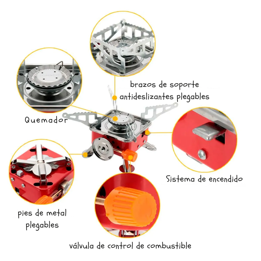Mini Estufa Fogon De Gas Butano Portatil
